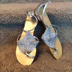 Sliver sandals Lola Cruz size 38